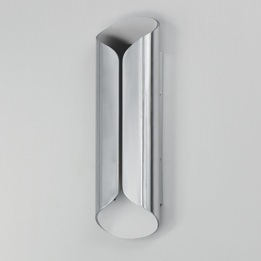 ET2 - E30156-SAWT - LED Outdoor Wall Lamp - Folio - Satin Aluminum / White