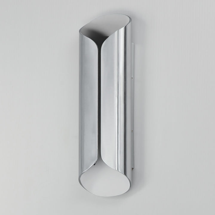 ET2 - E30156-SAWT - LED Outdoor Wall Lamp - Folio - Satin Aluminum / White