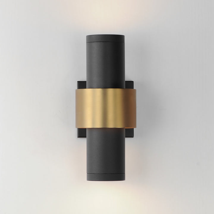 ET2 - E34754-BKGLD - LED Outdoor Wall Sconce - Reveal Outdoor - Black / Gold