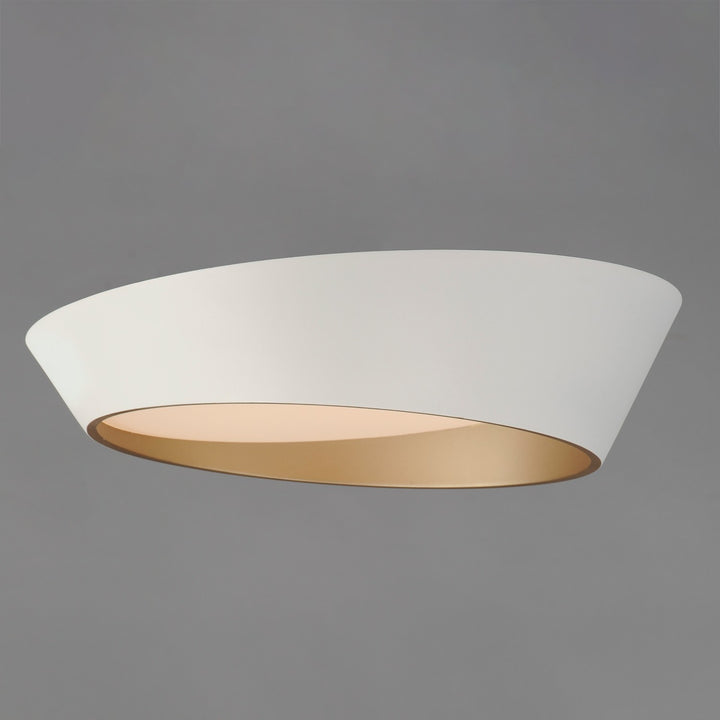 ET2 - E51032-WTGLD - LED Flush Mount - Slant - White/Gold
