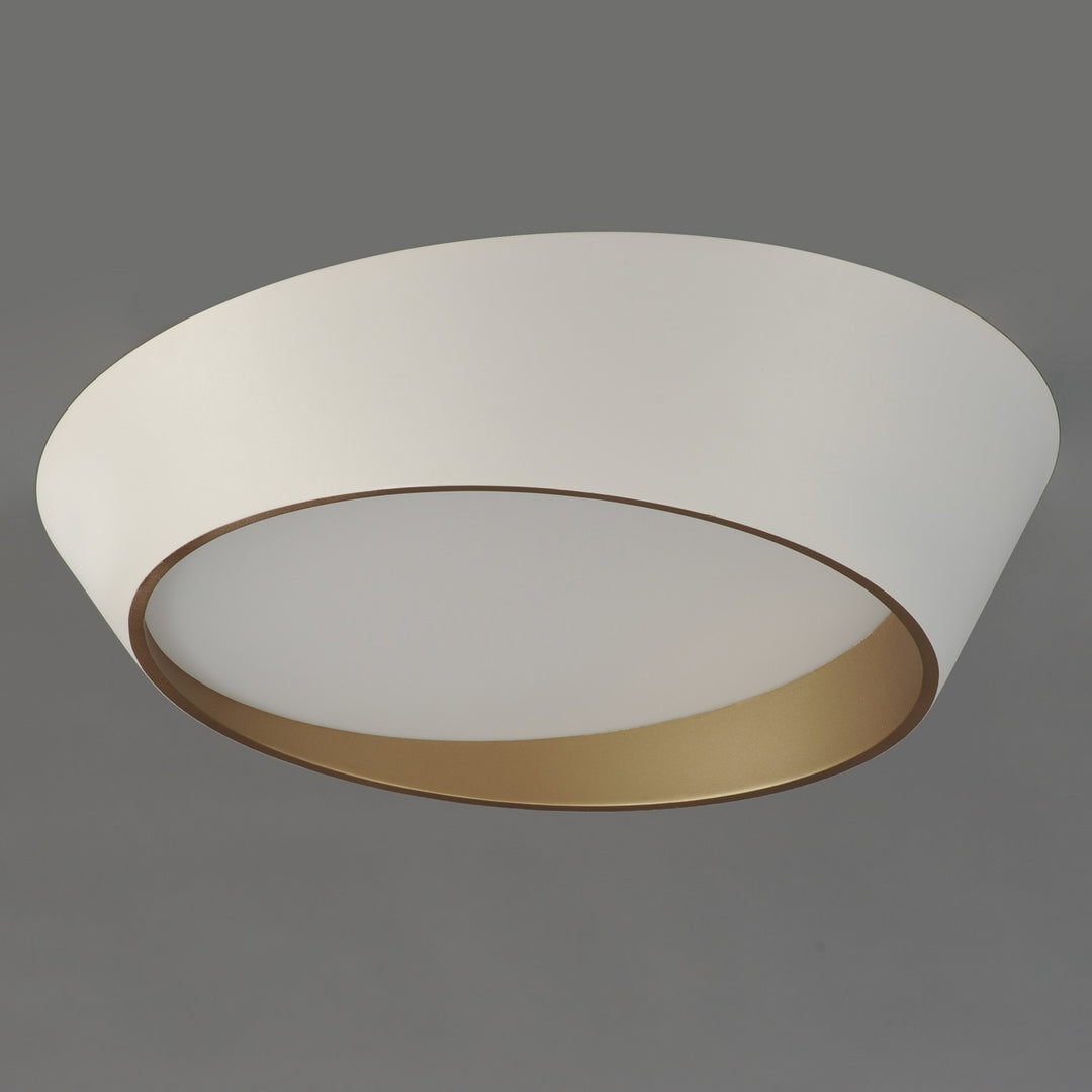 ET2 - E51032-WTGLD - LED Flush Mount - Slant - White/Gold