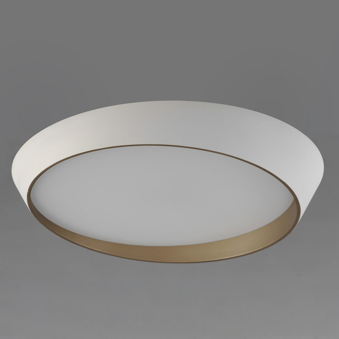 ET2 - E51034-WTGLD - LED Flush Mount - Slant - White/Gold