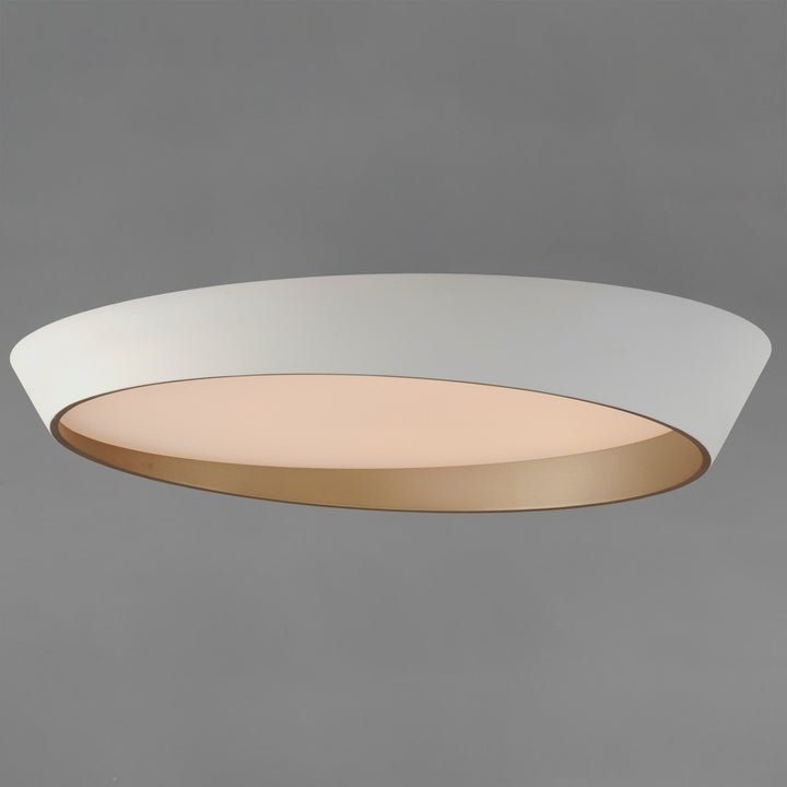 ET2 - E51034-WTGLD - LED Flush Mount - Slant - White/Gold