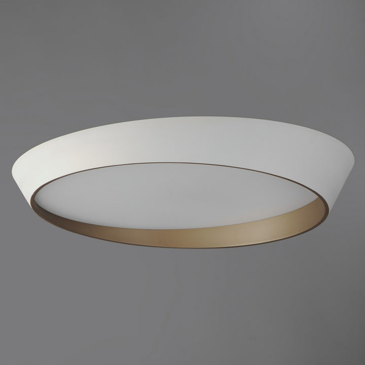 ET2 - E51034-WTGLD - LED Flush Mount - Slant - White/Gold