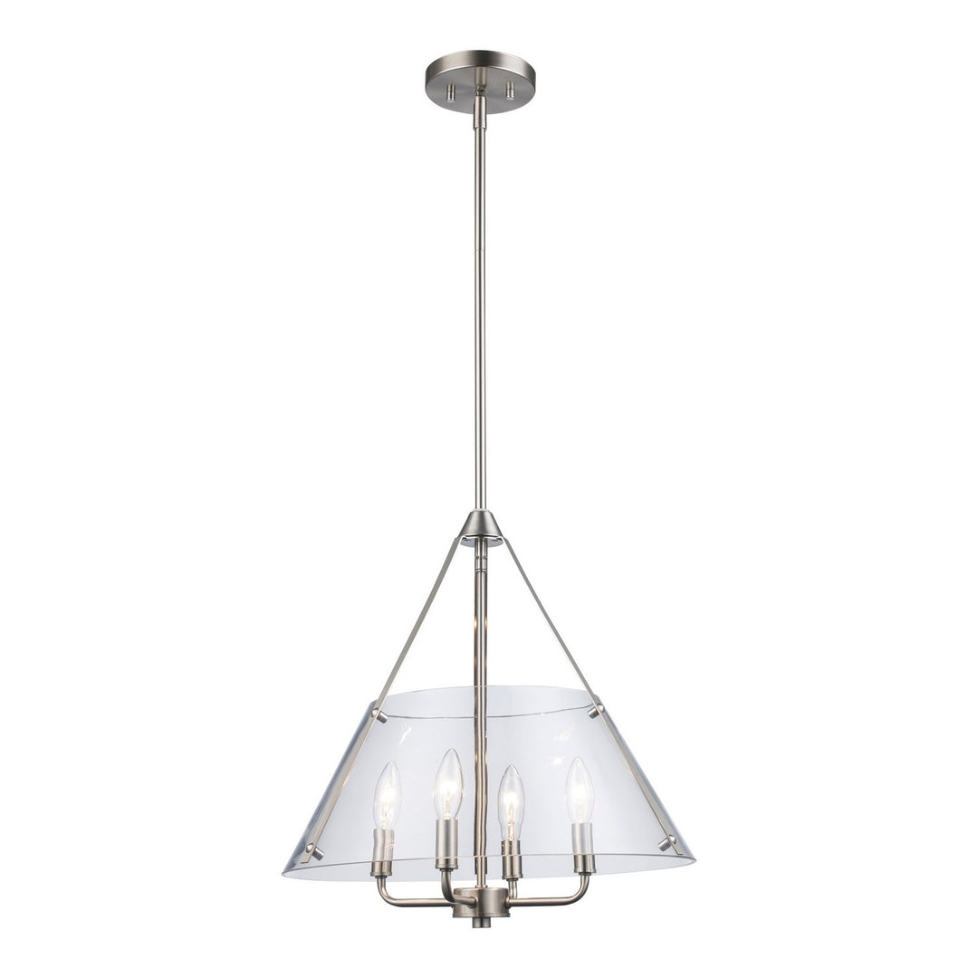 Armani Four Light Pendant in Brushed Nickel - available from The Lighting Shoppe, trusted by Canadian homeowners