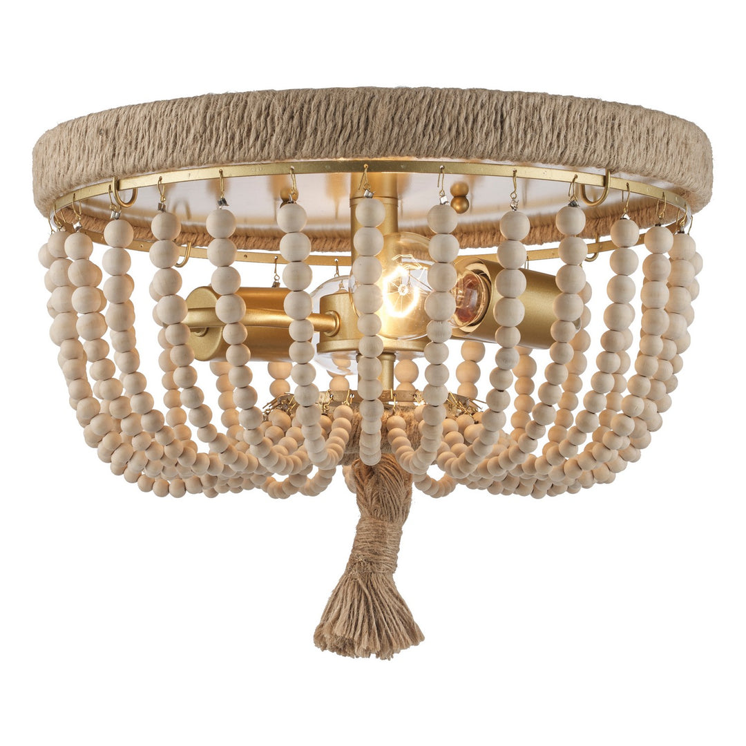 Taylan Two Light Flush Mount in Antique Gold - available from The Lighting Shoppe, trusted by Canadian homeowners