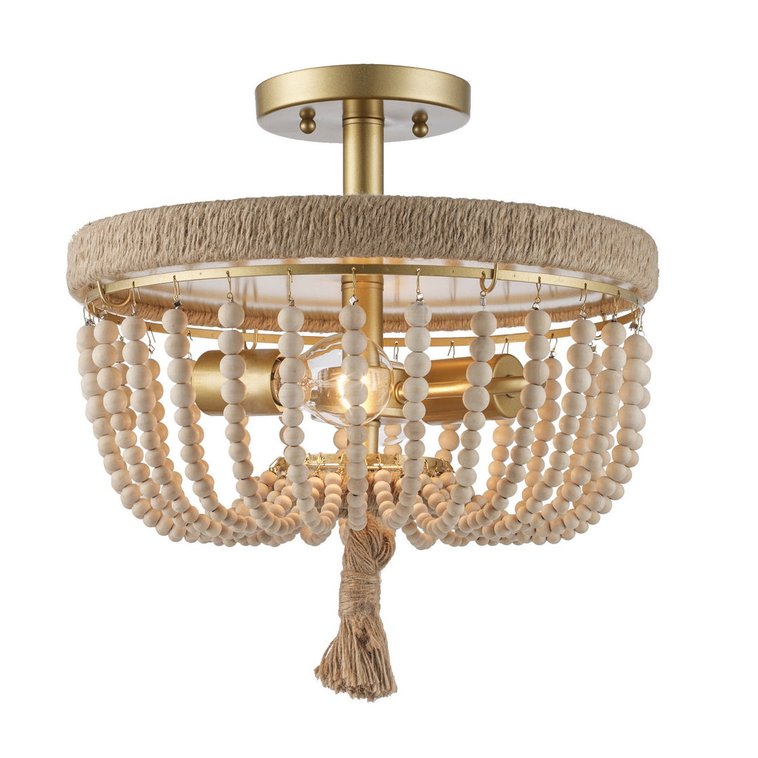 Taylan Two Light Flush Mount in Antique Gold - available from The Lighting Shoppe, trusted by Canadian homeowners