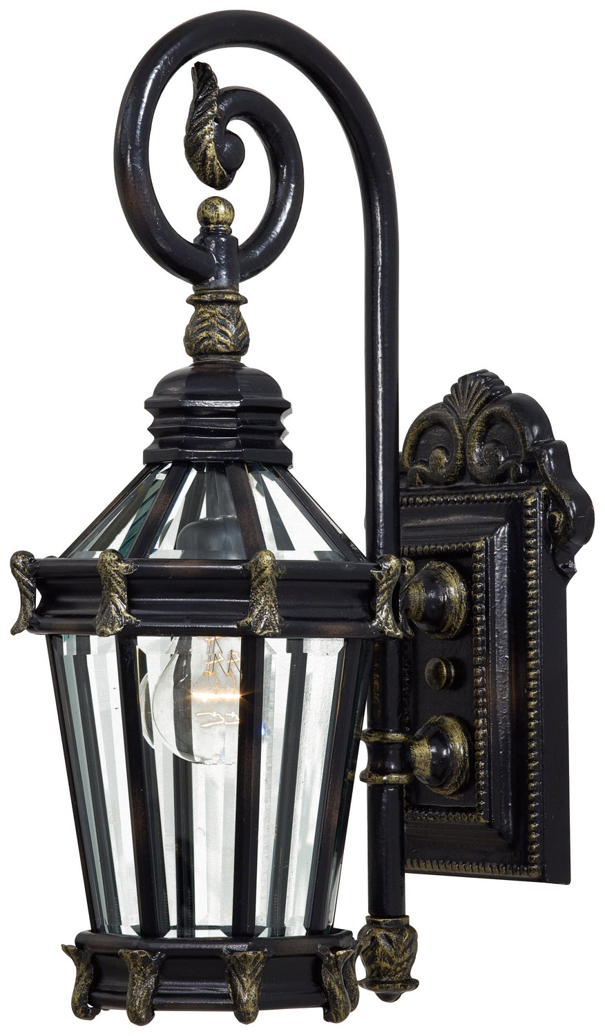 Stratford Hall One Light Wall Mount in Heritage w/Gold Highlights - available from The Lighting Shoppe, trusted by Canadian homeowners