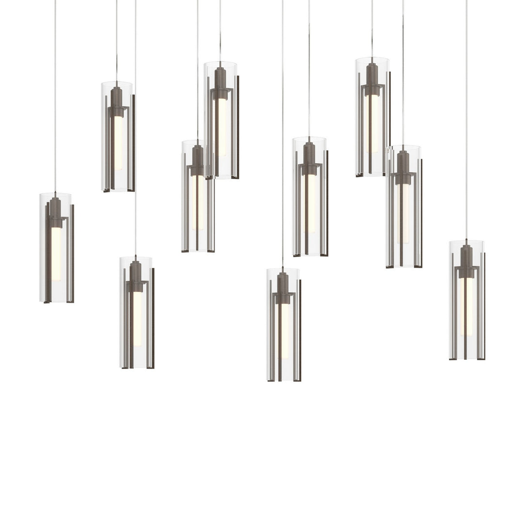 Hubbardton Forge Canada - 131204-SKT-LONG-05-ZM0065 - LED Pendant - Exos Glass - Bronze