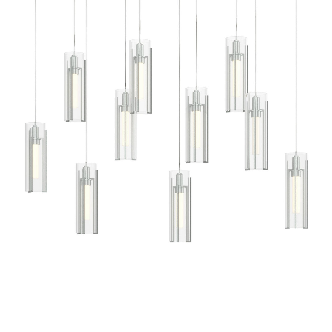 Hubbardton Forge Canada - 131204-SKT-LONG-82-ZM0065 - LED Pendant - Exos Glass - Vintage Platinum