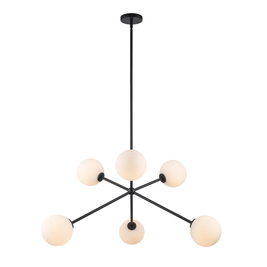 Haskell Six Light Pendant in Black - available from The Lighting Shoppe, trusted by Canadian homeowners