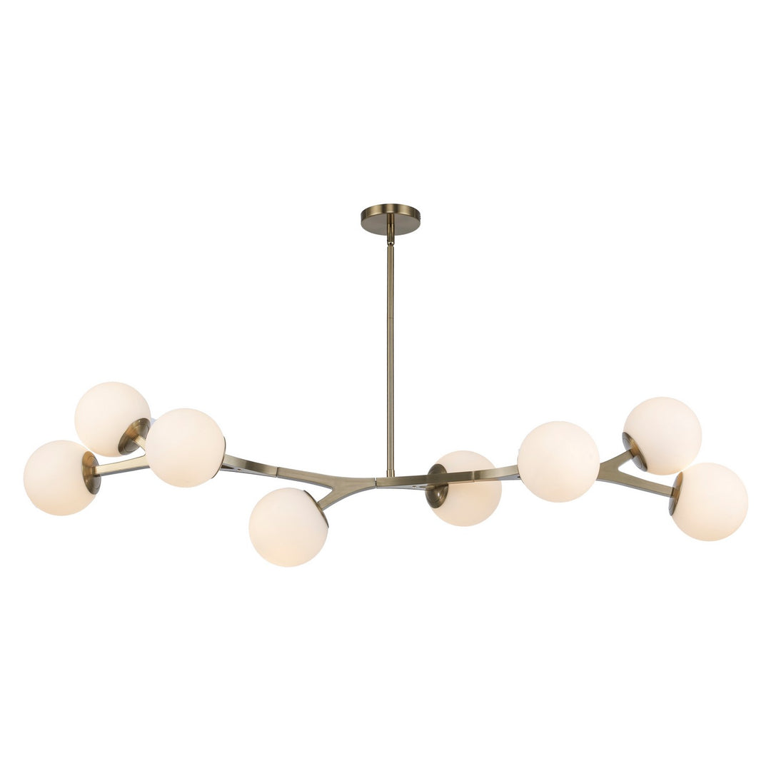 Haskell Eight Light Pendant in Antique Gold - available from The Lighting Shoppe, trusted by Canadian homeowners