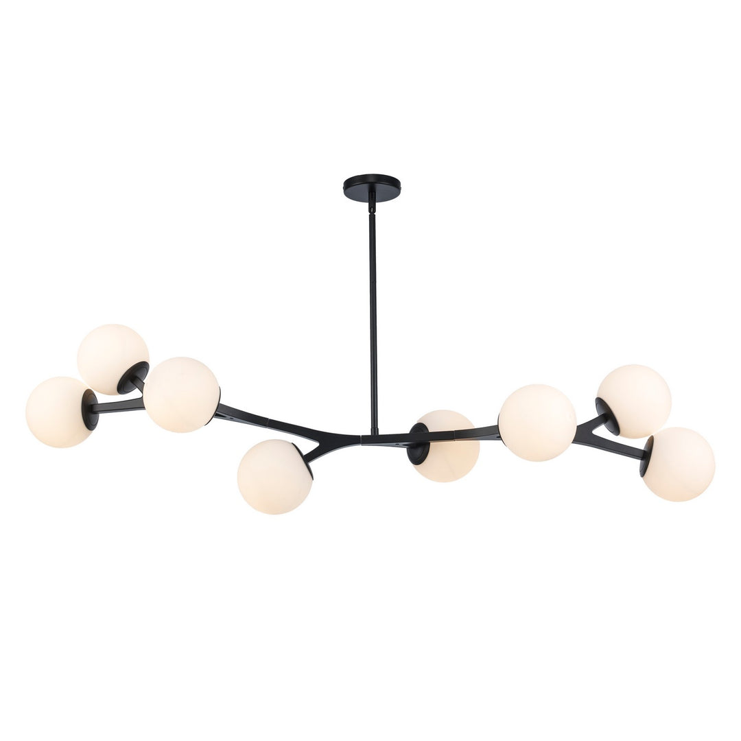 Haskell Eight Light Flush Mount in Black - available from The Lighting Shoppe, trusted by Canadian homeowners