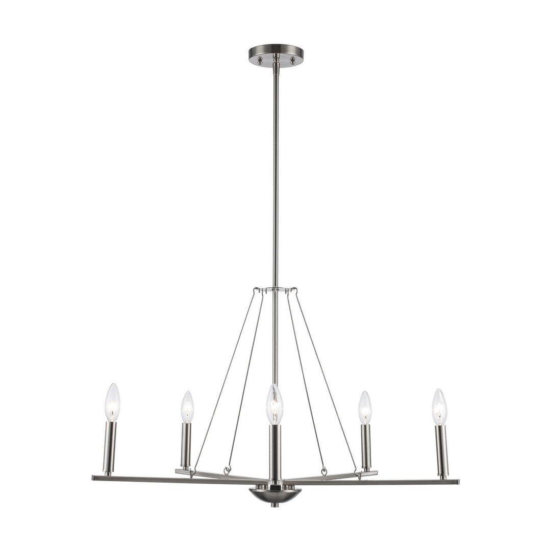 Linden Five Light Pendant in Brushed Nickel - available from The Lighting Shoppe, trusted by Canadian homeowners