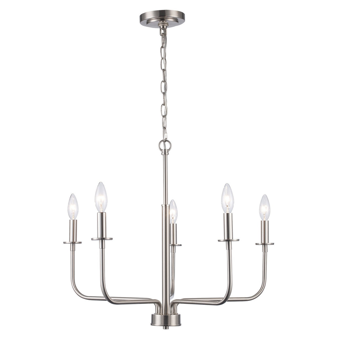 Tennyson Five Light Pendant in Brushed Nickel - available from The Lighting Shoppe, trusted by Canadian homeowners
