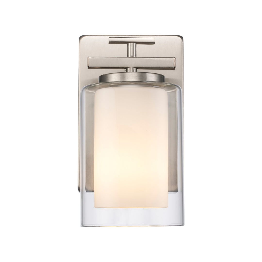 Lisbon One Light Vanity in Brushed Nickel - available from The Lighting Shoppe, trusted by Canadian homeowners