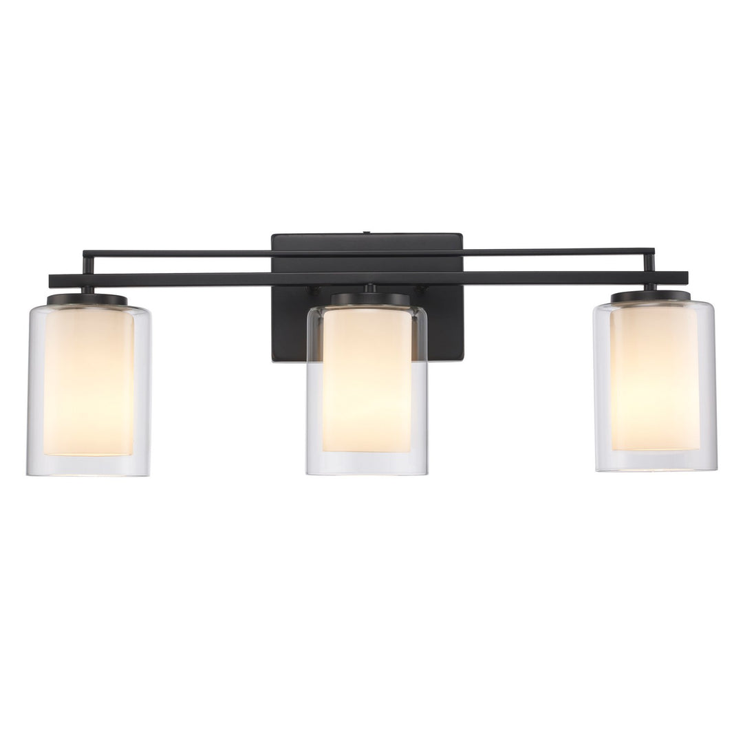 Lisbon Three Light Vanity in Black - available from The Lighting Shoppe, trusted by Canadian homeowners