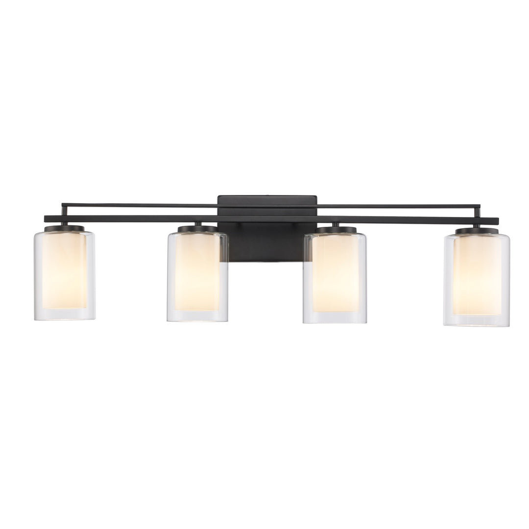 Lisbon Four Light Vanity in Black - available from The Lighting Shoppe, trusted by Canadian homeowners