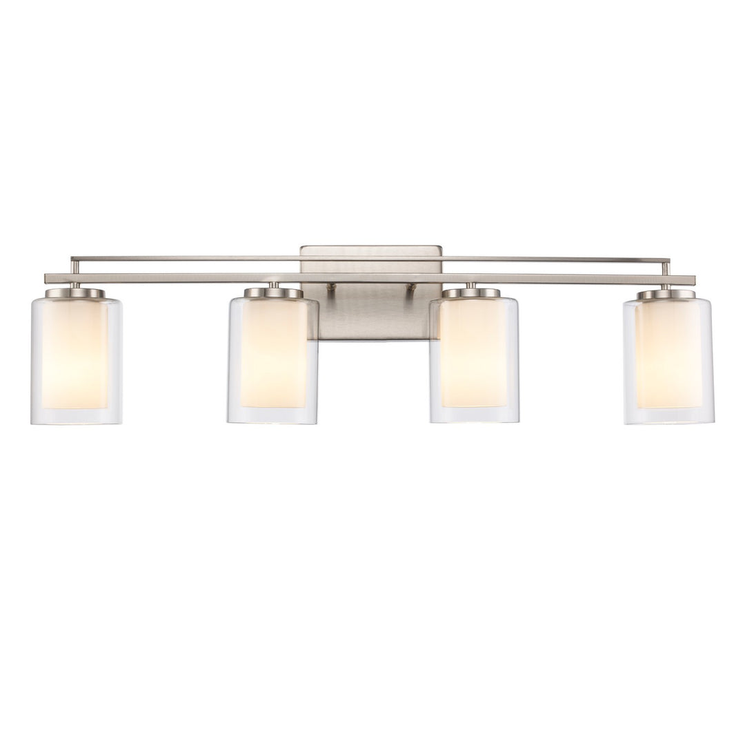 Lisbon Four Light Vanity in Brushed Nickel - available from The Lighting Shoppe, trusted by Canadian homeowners