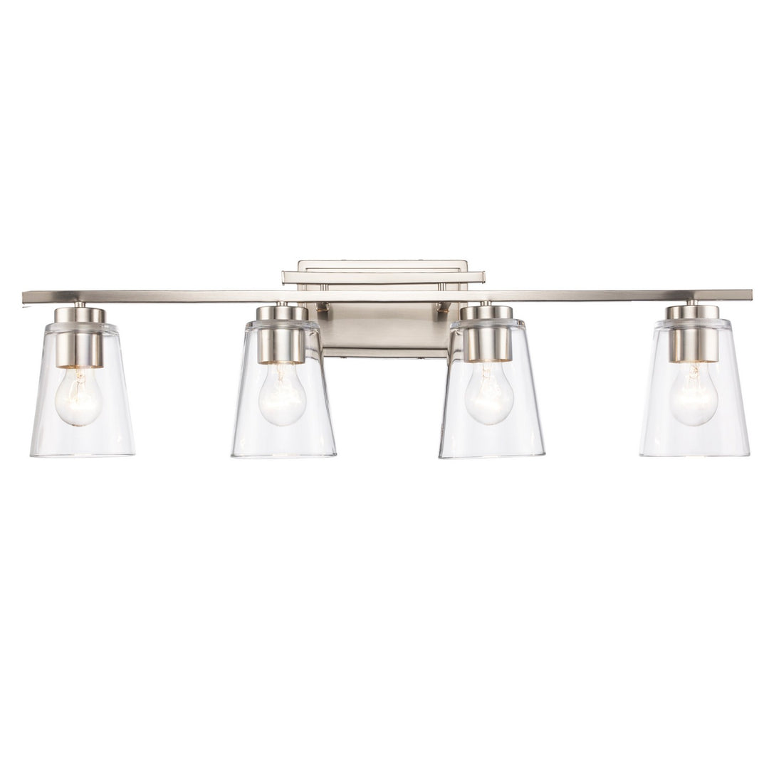 Iris Four Light Vanity in Brushed Nickel - available from The Lighting Shoppe, trusted by Canadian homeowners