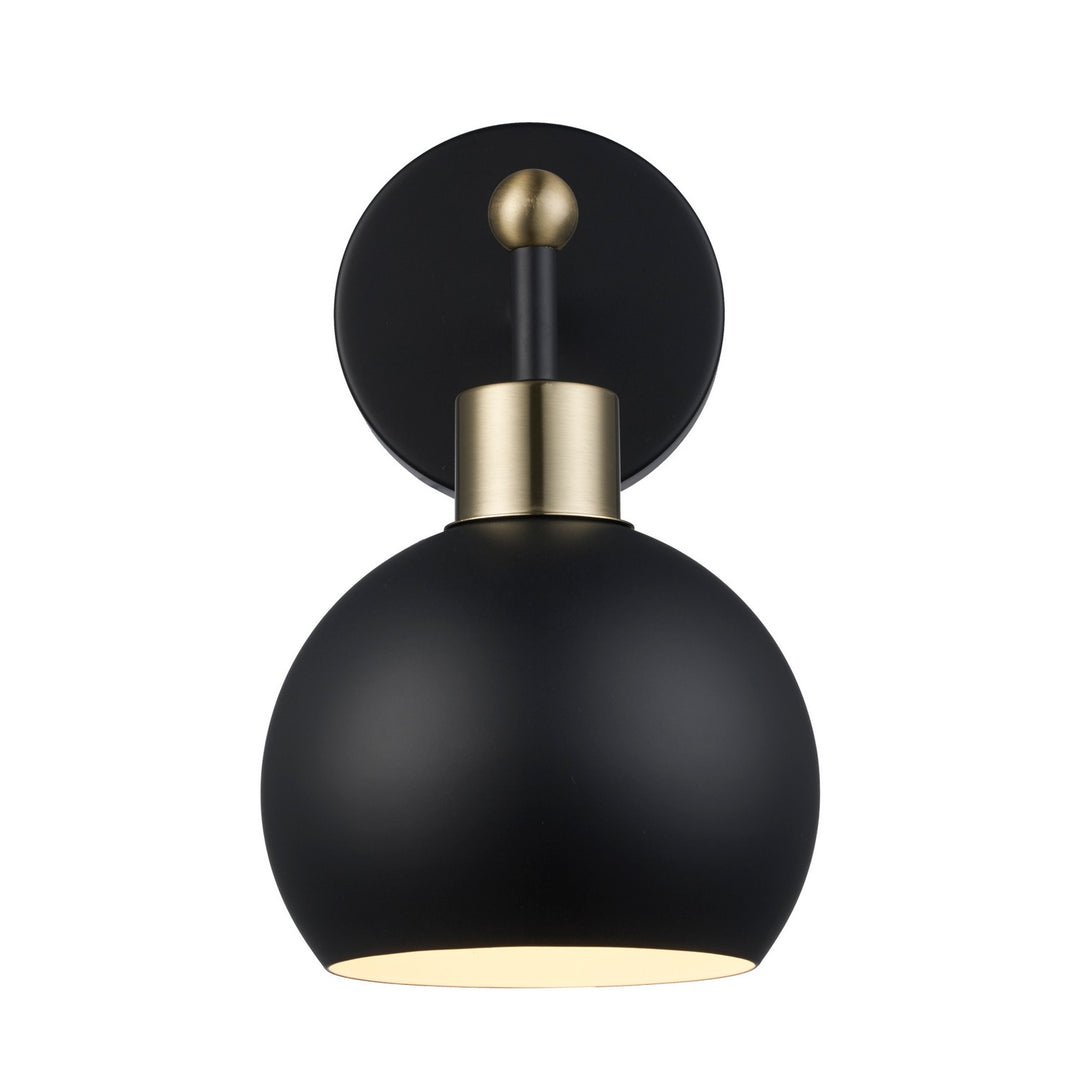 Indigo One Light Wall Sconce in Black/Antique Gold - available from The Lighting Shoppe, trusted by Canadian homeowners