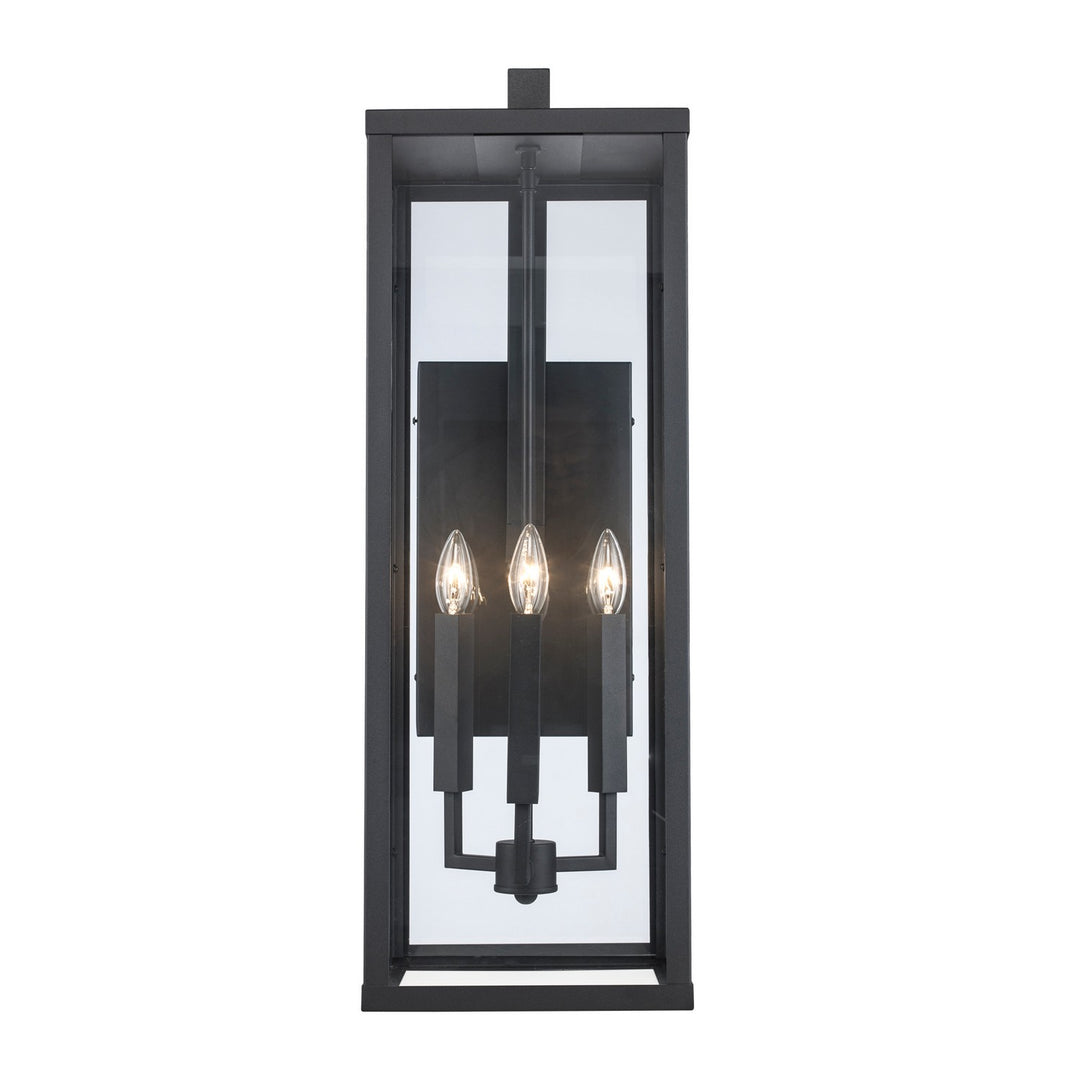 Oxford Three Light Outdoor Wall Mount in Black - available from The Lighting Shoppe, trusted by Canadian homeowners