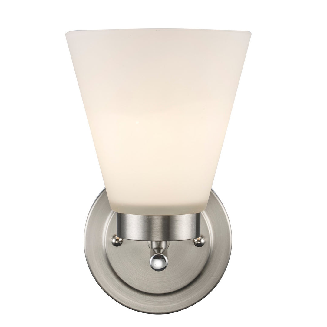 Fifer One Light Wall Sconce in Brushed Nickel - available from The Lighting Shoppe, trusted by Canadian homeowners