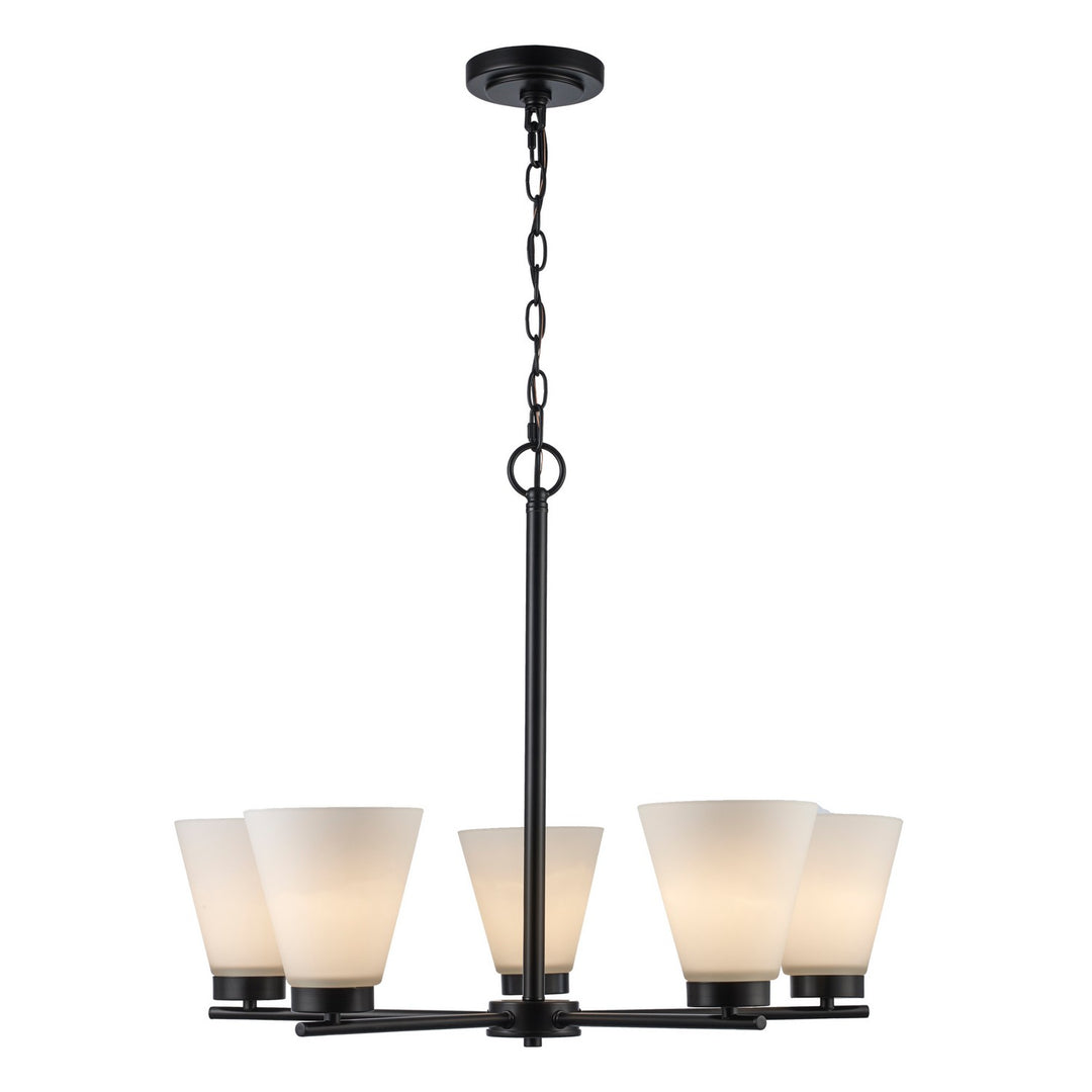 Fifer Five Light Pendant in Black - available from The Lighting Shoppe, trusted by Canadian homeowners