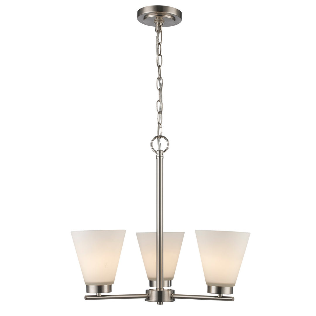 Fifer Three Light Pendant in Brushed Nickel - available from The Lighting Shoppe, trusted by Canadian homeowners