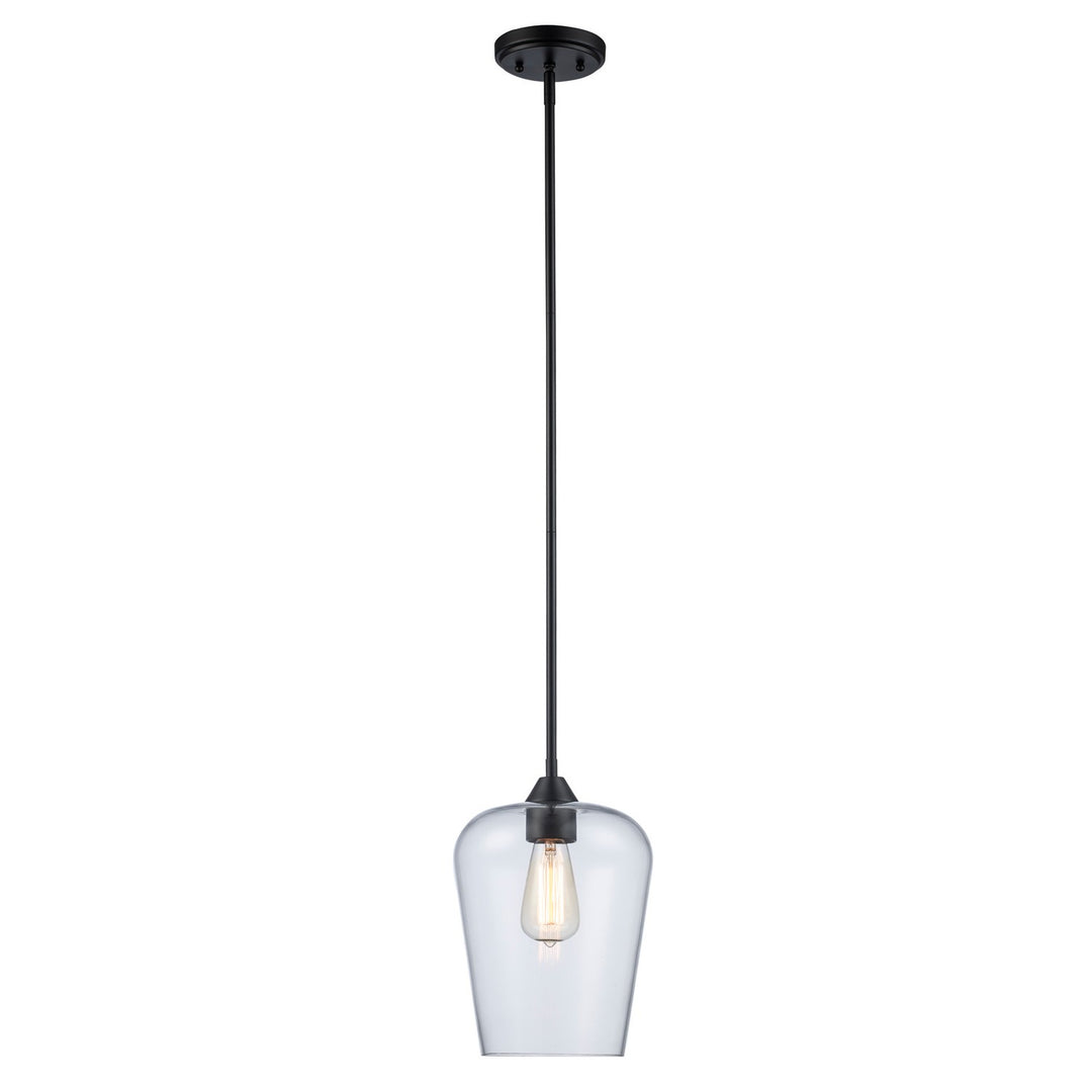 Kieran One Light Pendant in Black - available from The Lighting Shoppe, trusted by Canadian homeowners