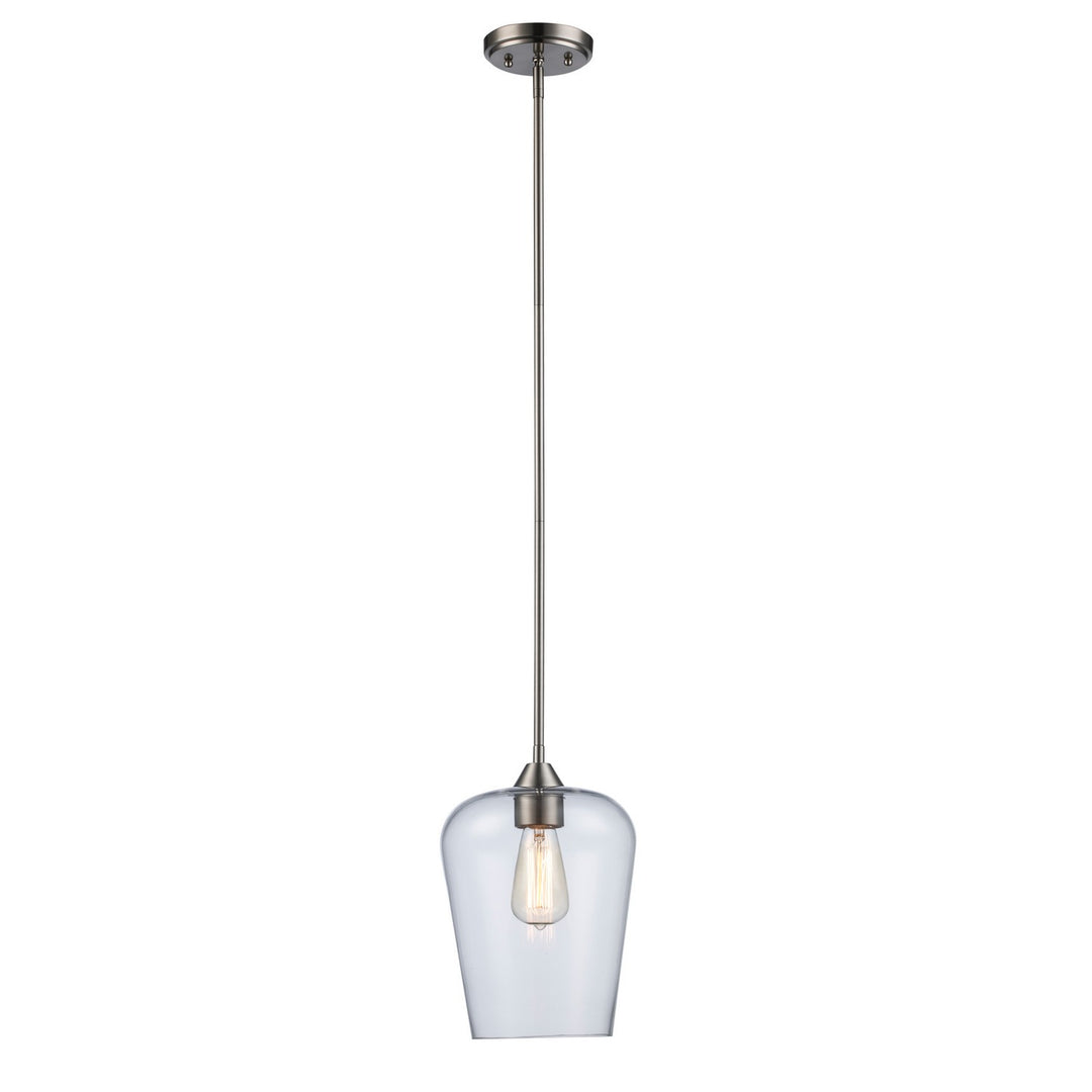 Kieran One Light Pendant in Brushed Nickel - available from The Lighting Shoppe, trusted by Canadian homeowners