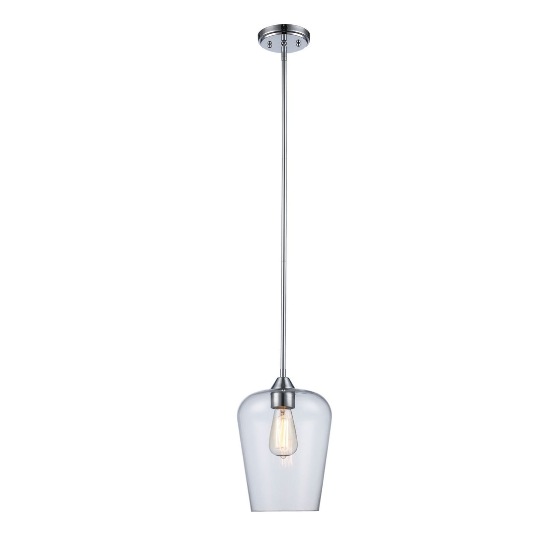 Kieran One Light Pendant in Polished Chrome - available from The Lighting Shoppe, trusted by Canadian homeowners