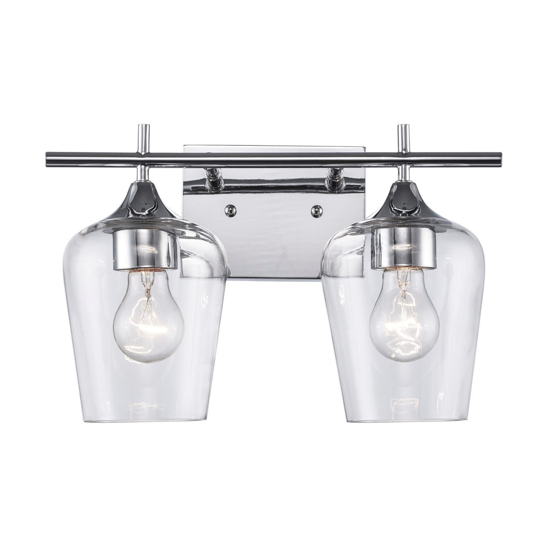 Kieran Two Light Vanity in Polished Chrome - available from The Lighting Shoppe, trusted by Canadian homeowners