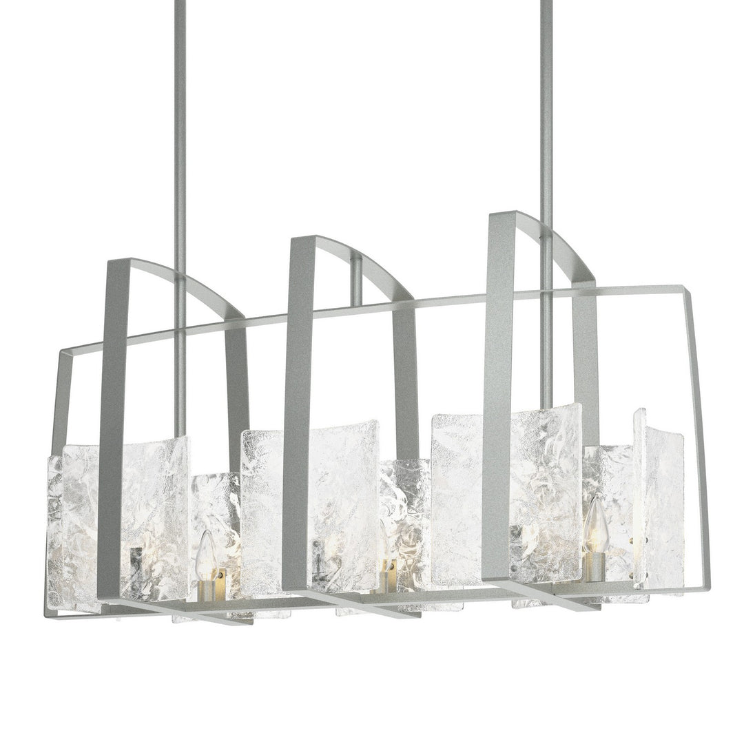 Hubbardton Forge Canada - 131311-SKT-MULT-82-YR0699 - Eight Light Linear Pendant - Arc - Vintage Platinum