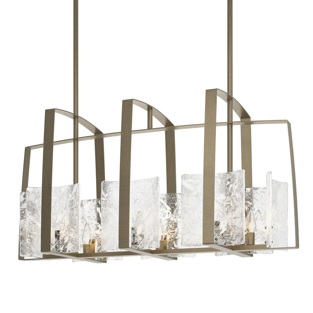 Hubbardton Forge Canada - 131311-SKT-MULT-84-YR0699 - Eight Light Linear Pendant - Arc - Soft Gold