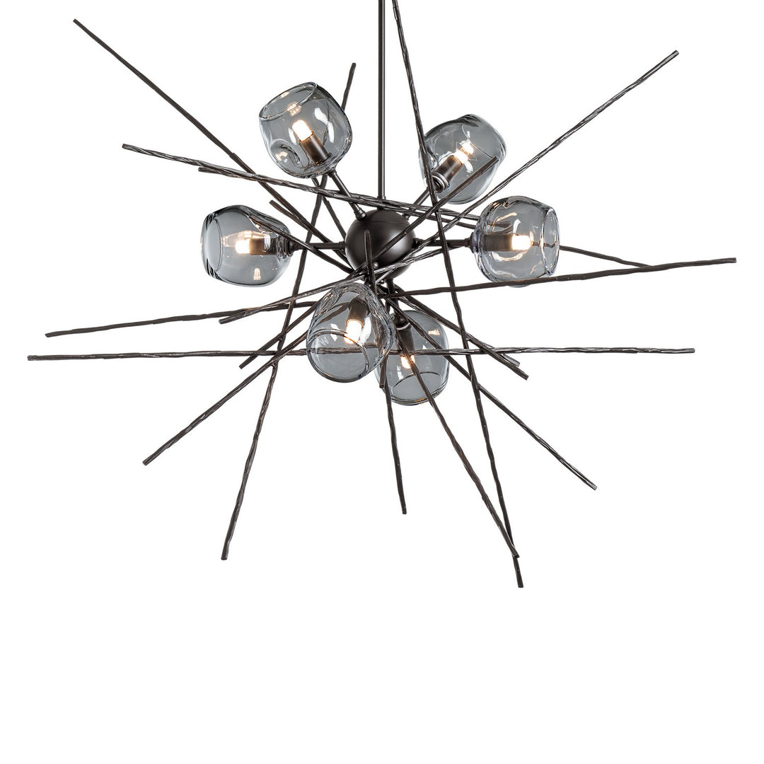 Hubbardton Forge Canada - 131590-SKT-MULT-07-YL0709 - Six Light Pendant - Griffin - Dark Smoke
