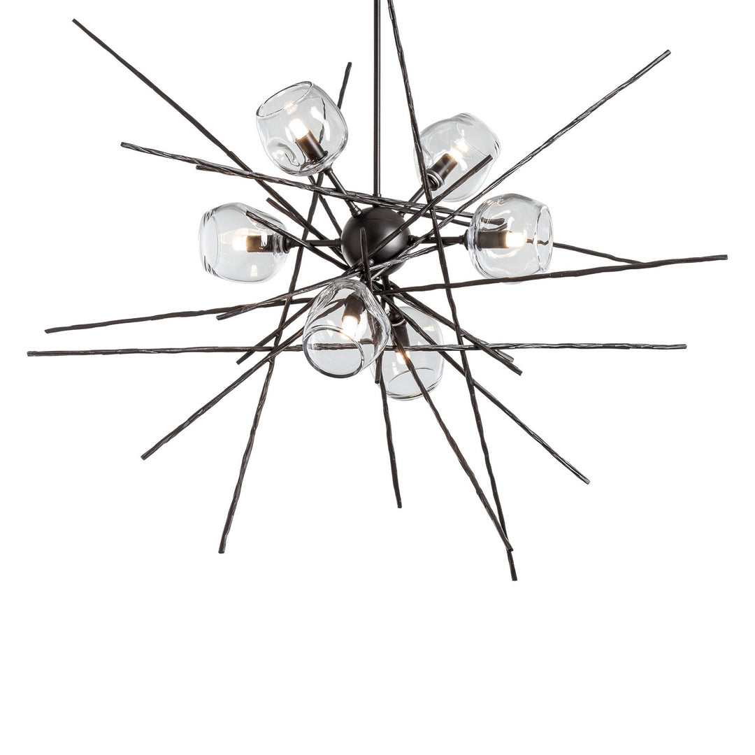 Hubbardton Forge Canada - 131590-SKT-MULT-07-ZM0709 - Six Light Pendant - Griffin - Dark Smoke