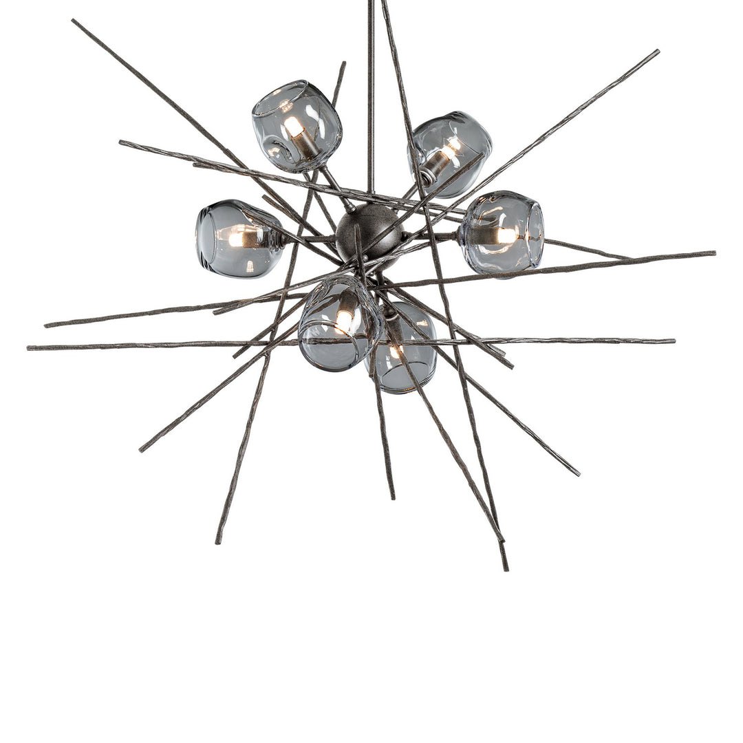 Hubbardton Forge Canada - 131590-SKT-MULT-20-YL0709 - Six Light Pendant - Griffin - Natural Iron