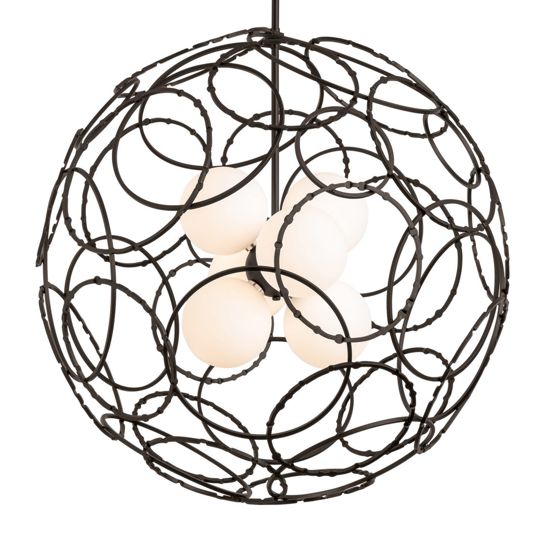 Hubbardton Forge Canada - 131602-SKT-MULT-07-GG0677 - Six Light Pendant - Olympus - Dark Smoke