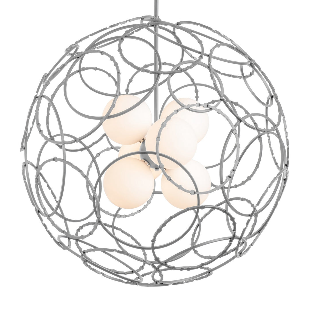 Hubbardton Forge Canada - 131602-SKT-MULT-82-GG0677 - Six Light Pendant - Olympus - Vintage Platinum