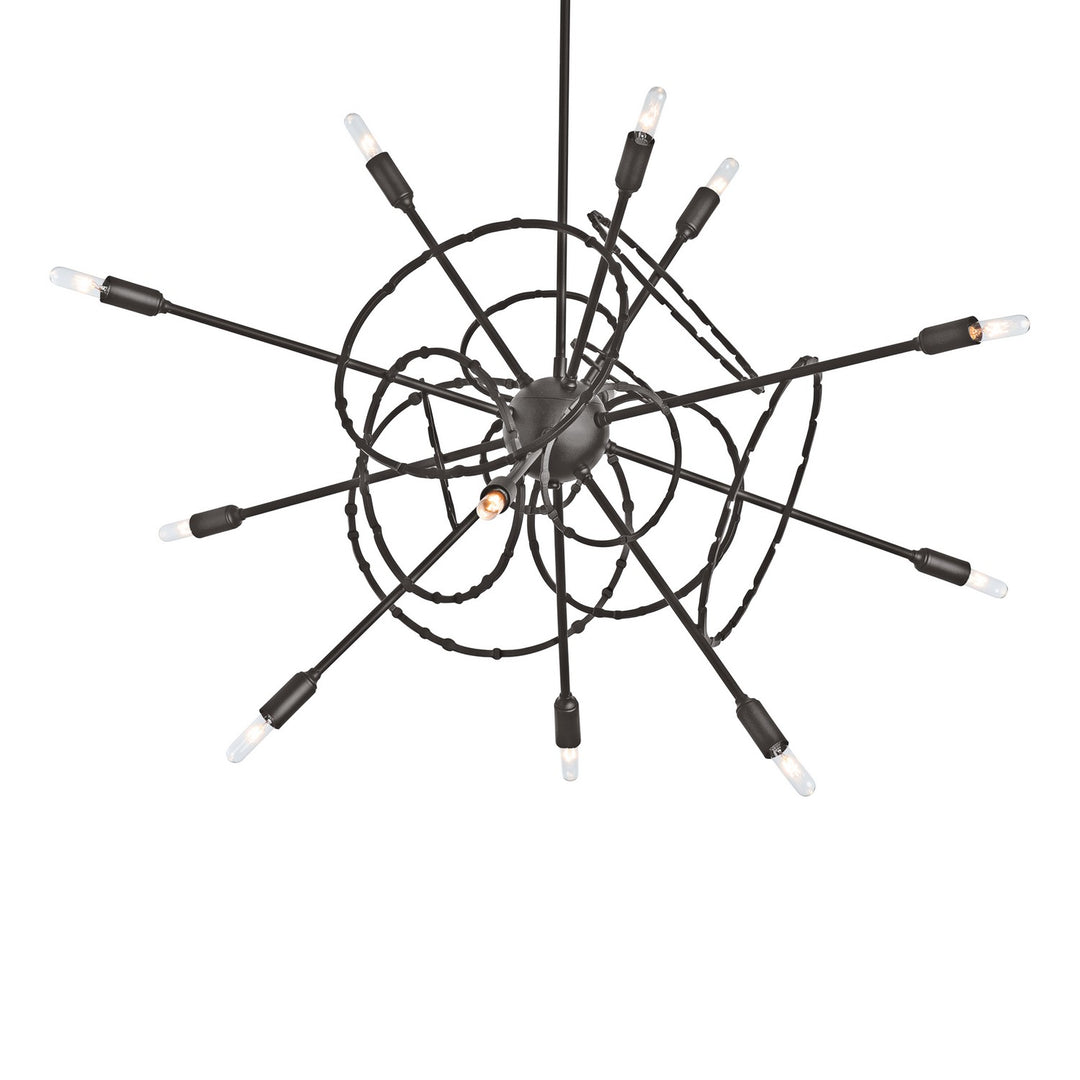 Hubbardton Forge Canada - 131604-SKT-MULT-07 - 12 Light Pendant - Olympus - Dark Smoke