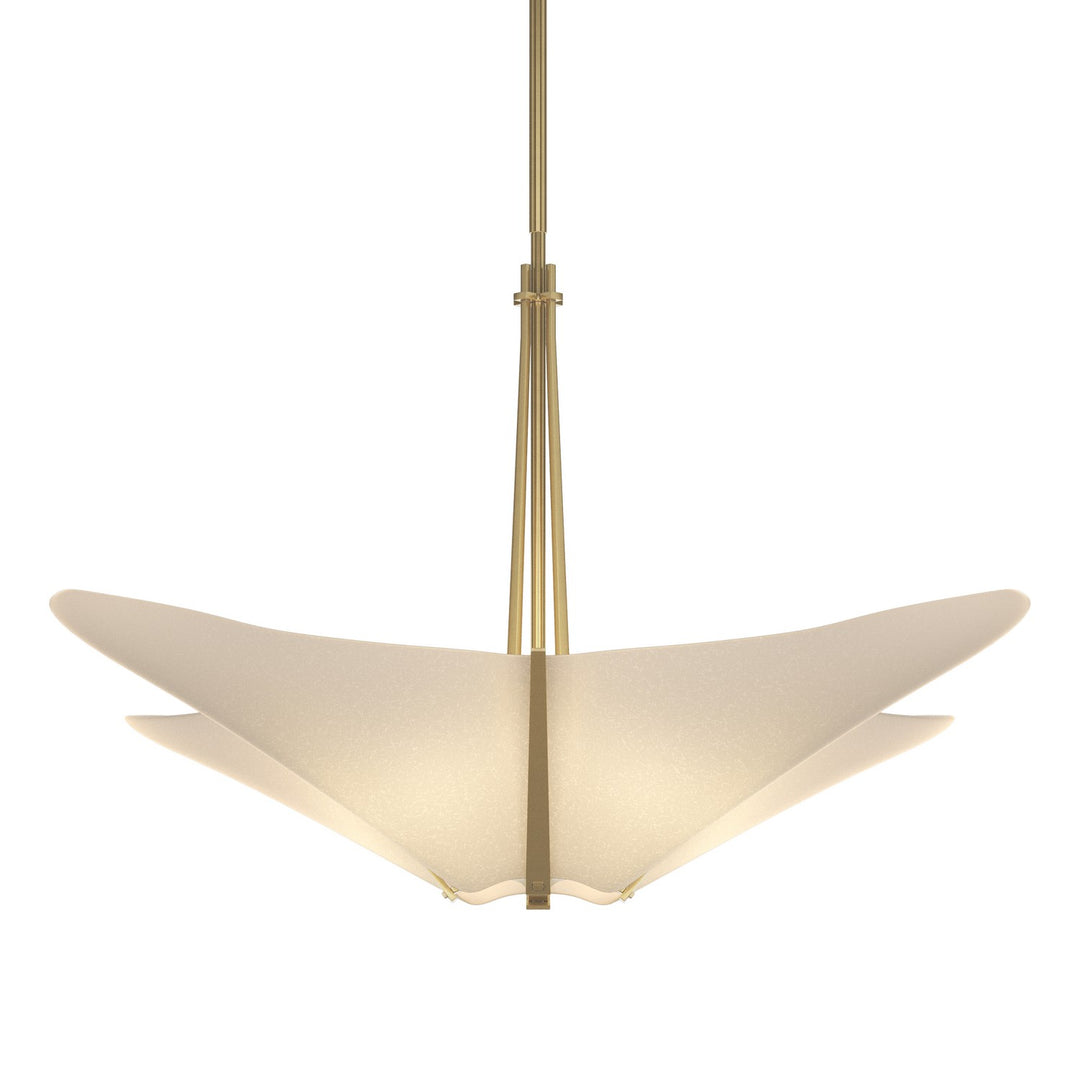 Hubbardton Forge Canada - 133305-SKT-MULT-86-SH1995 - Four Light Pendant - Kirigami - Modern Brass