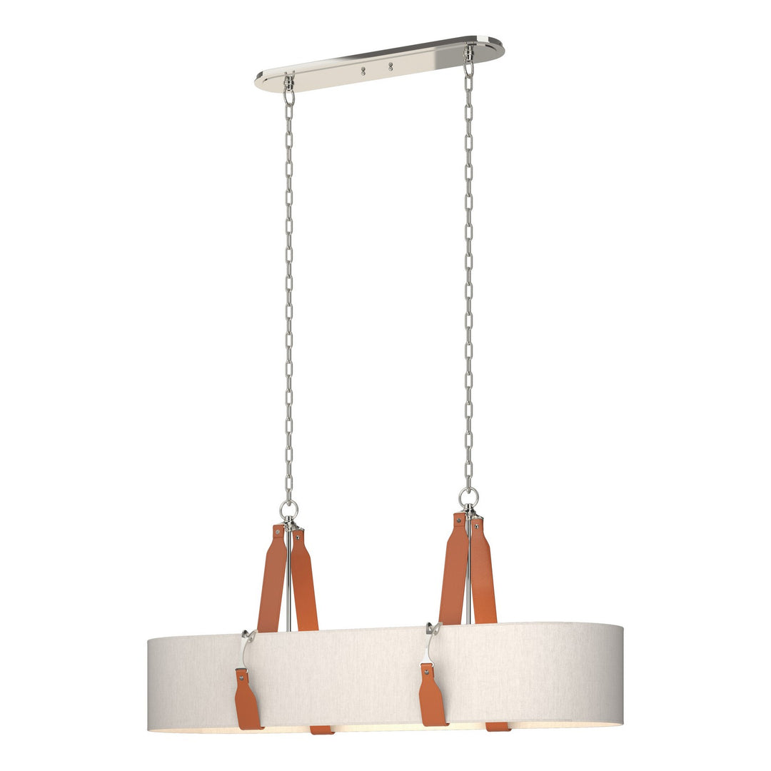 Hubbardton Forge Canada - 134070-SKT-STND-24-LC-SE4608 - Four Light Pendant - Saratoga - Polished Nickel
