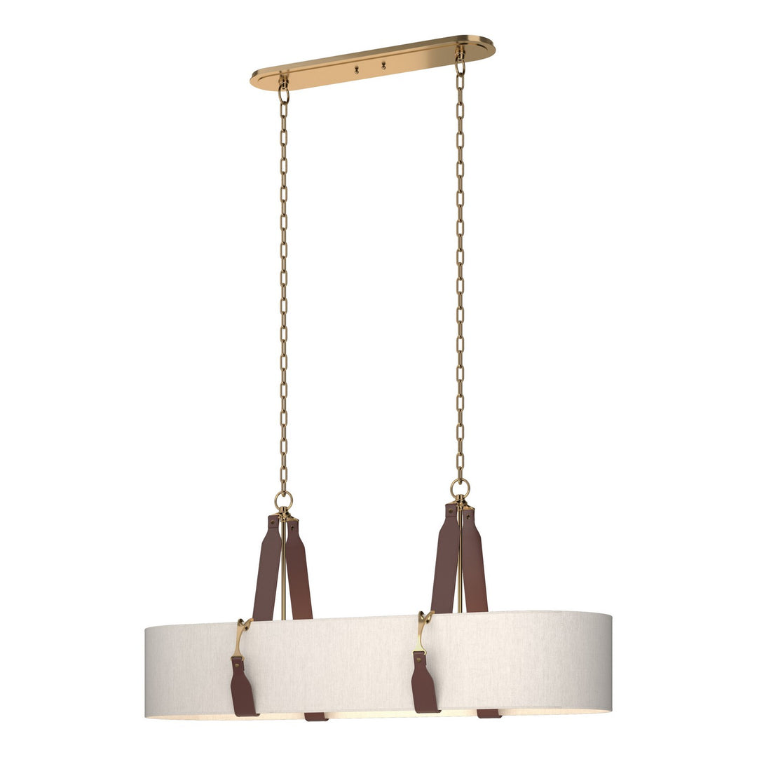 Hubbardton Forge Canada - 134070-SKT-STND-27-LB-SE4608 - Four Light Pendant - Saratoga - Antique Brass