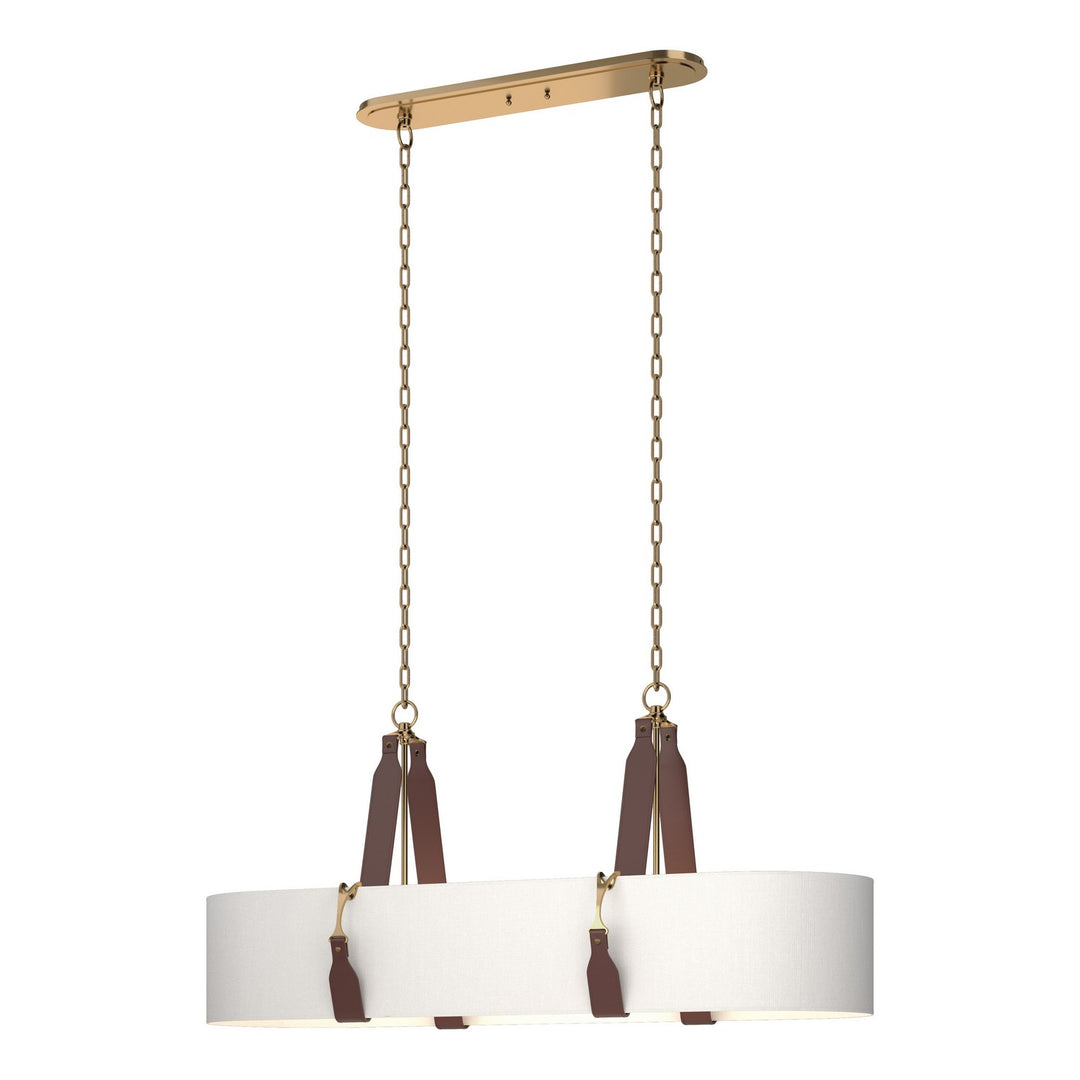 Hubbardton Forge Canada - 134070-SKT-STND-27-LB-SF4608 - Four Light Pendant - Saratoga - Antique Brass