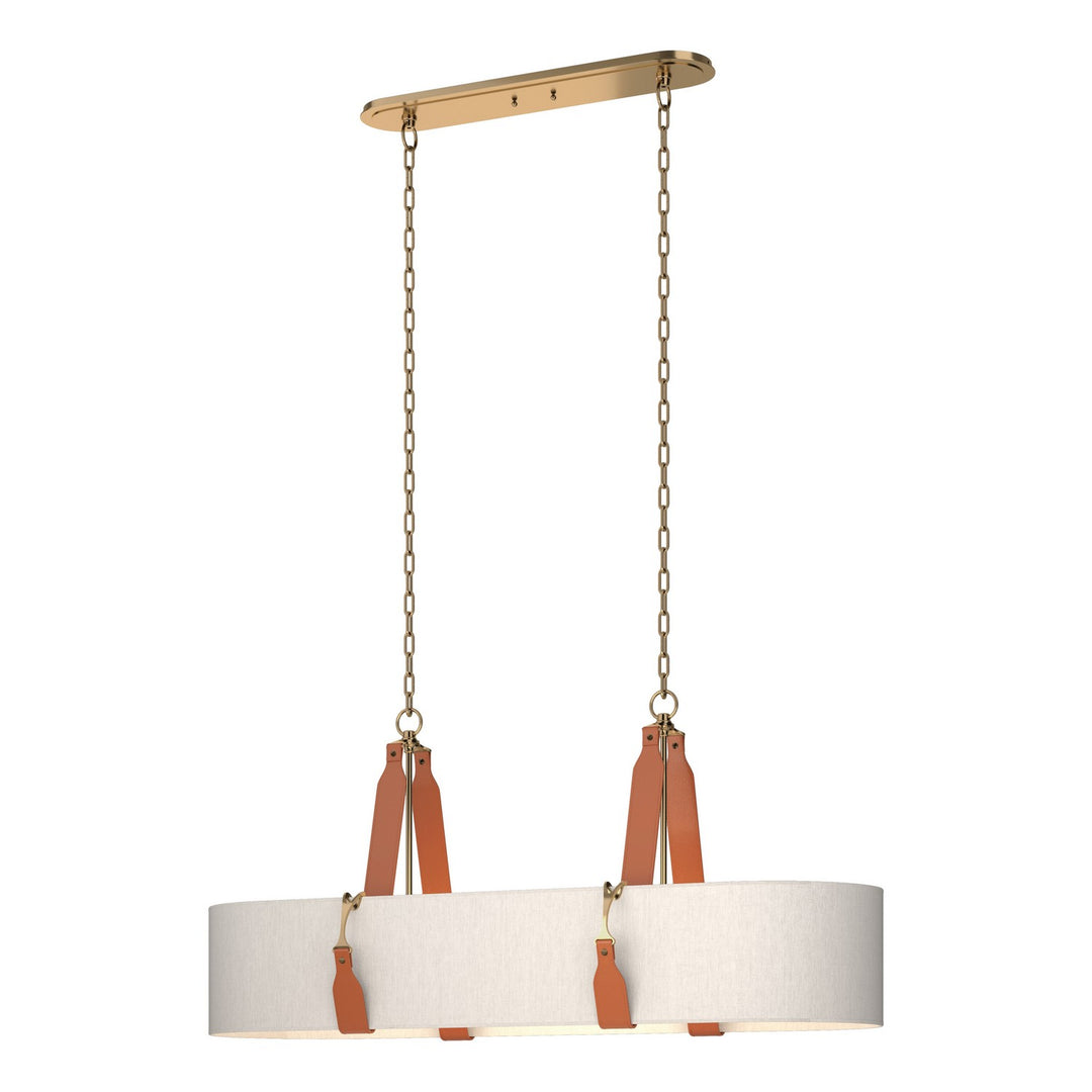 Hubbardton Forge Canada - 134070-SKT-STND-27-LC-SE4608 - Four Light Pendant - Saratoga - Antique Brass