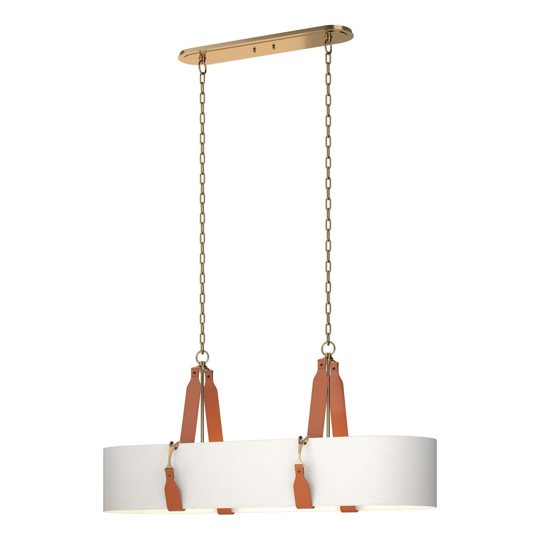 Hubbardton Forge Canada - 134070-SKT-STND-27-LC-SF4608 - Four Light Pendant - Saratoga - Antique Brass