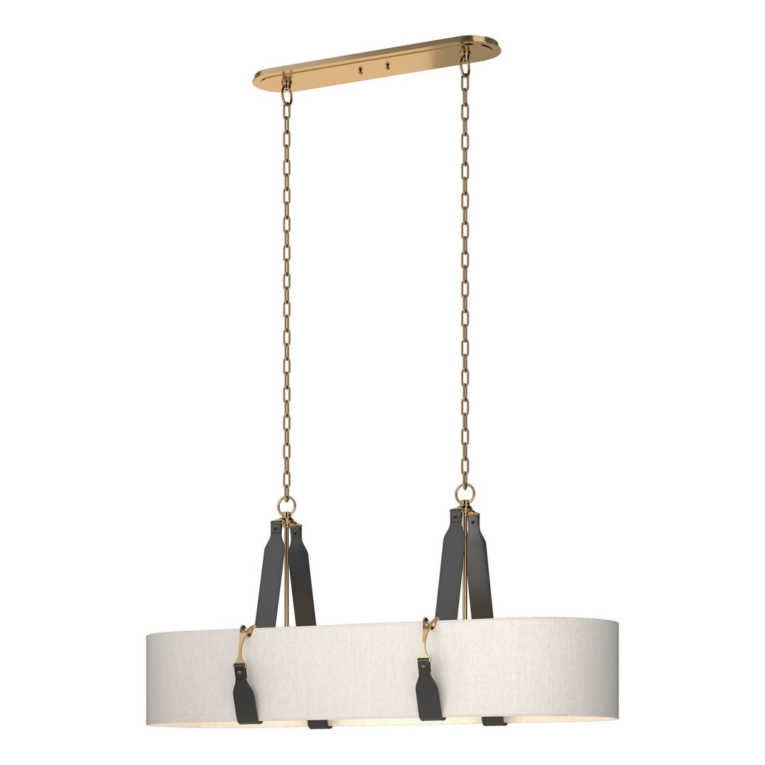 Hubbardton Forge Canada - 134070-SKT-STND-27-LK-SE4608 - Four Light Pendant - Saratoga - Antique Brass