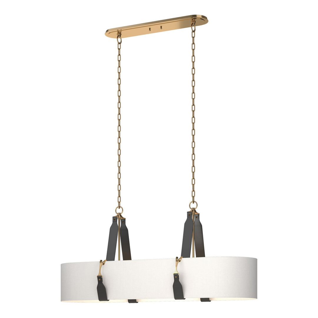 Hubbardton Forge Canada - 134070-SKT-STND-27-LK-SF4608 - Four Light Pendant - Saratoga - Antique Brass