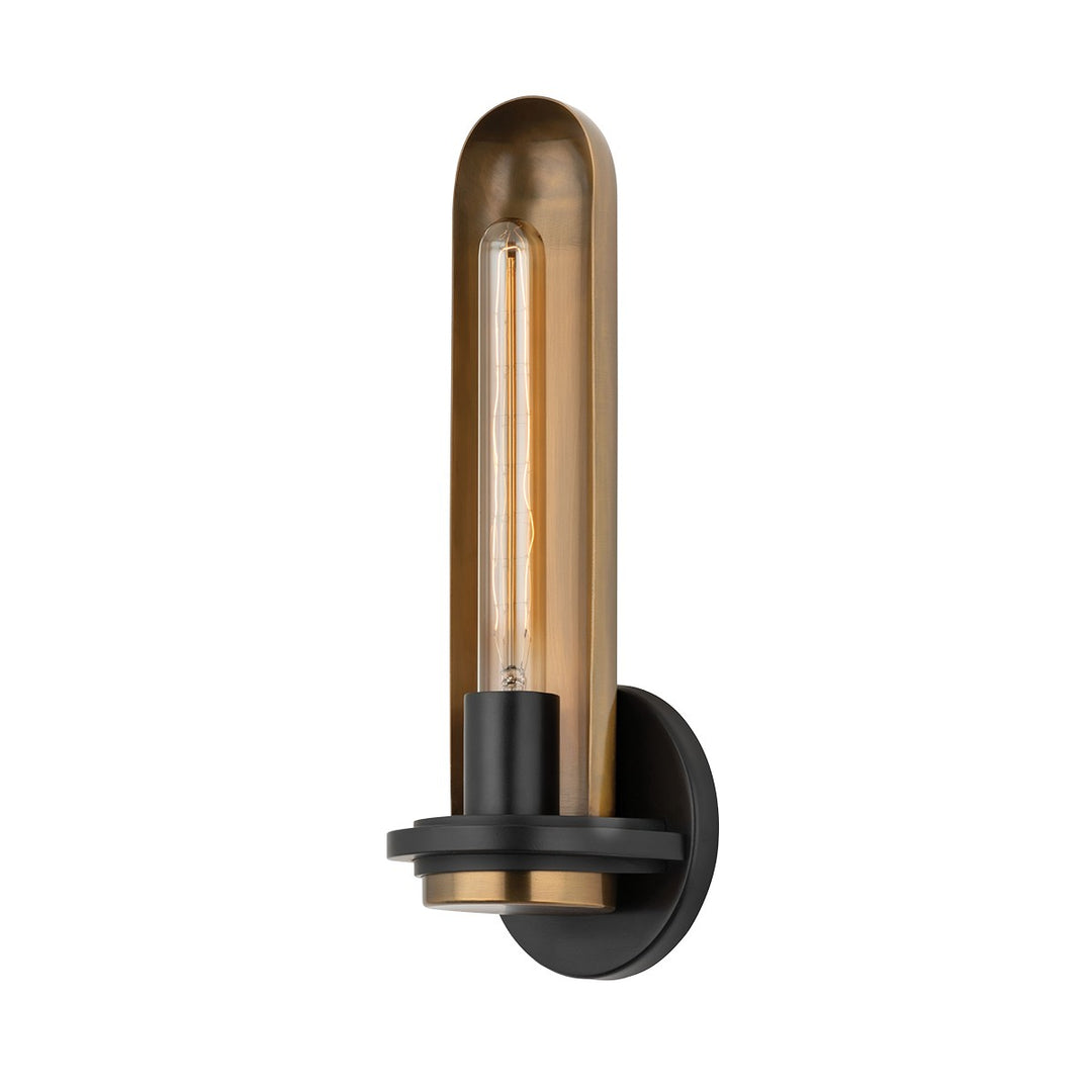 Troy Lighting Canada - B8616-PBR/SBK - One Light Wall Sconce - Tuscon - Patina Brass